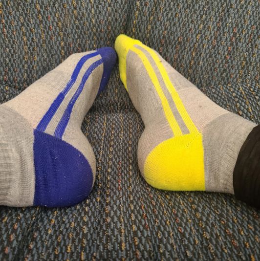 randomly paired mismatched ankle socks