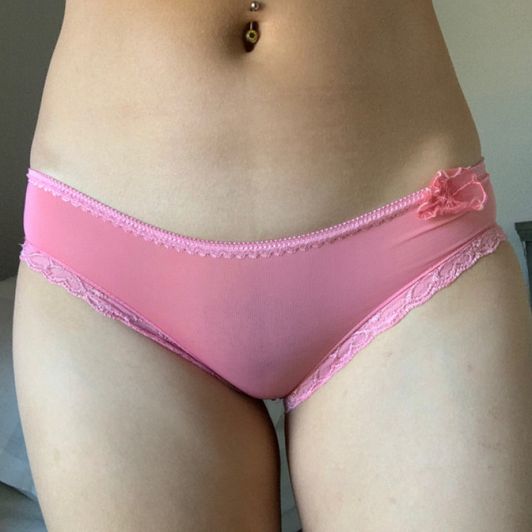 Pink Flower Bikini Panties 2 Day Wear