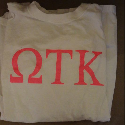 Omega Tau Kappa Shirt in White size S