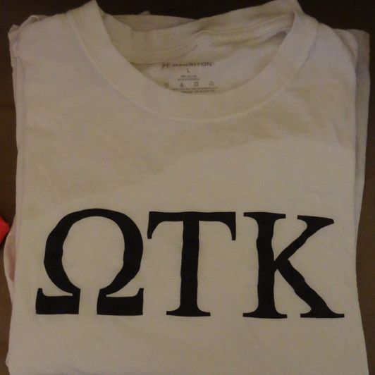 Omega Tau Kappa shirt in white size L