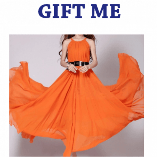 Gift me: orange dress