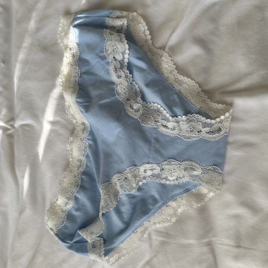 blue and white panties