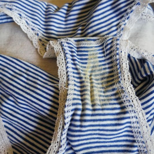 Navy Striped Cotton