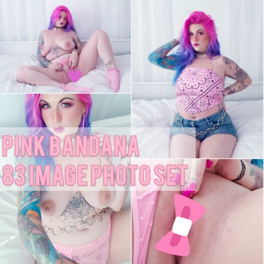 Pink bandana photo set