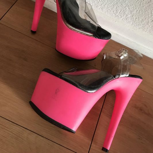 Romis Neon Pink Glow in the Dark Heels