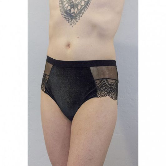 Black lace lingerie panties