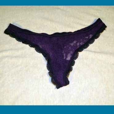 purple lace thong panty