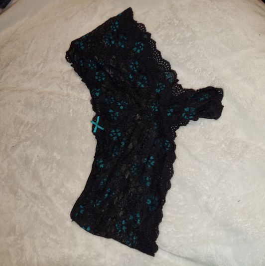 Sexy Lacy Black and teal panties
