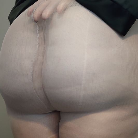 Nude Pantyhose with Runs and Holes