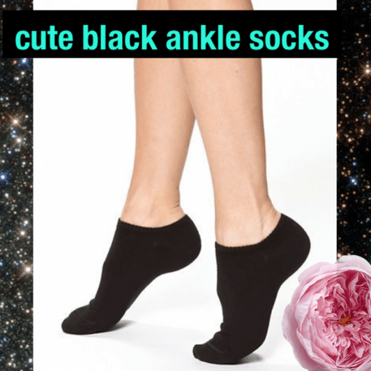 Cute black ankle socks