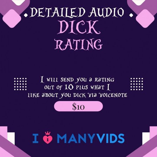 Detailed Audio Dick Rating