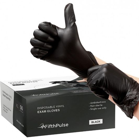 dirty Black Latex Free Gloves
