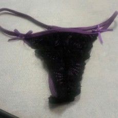 Used purple and Black Gstring