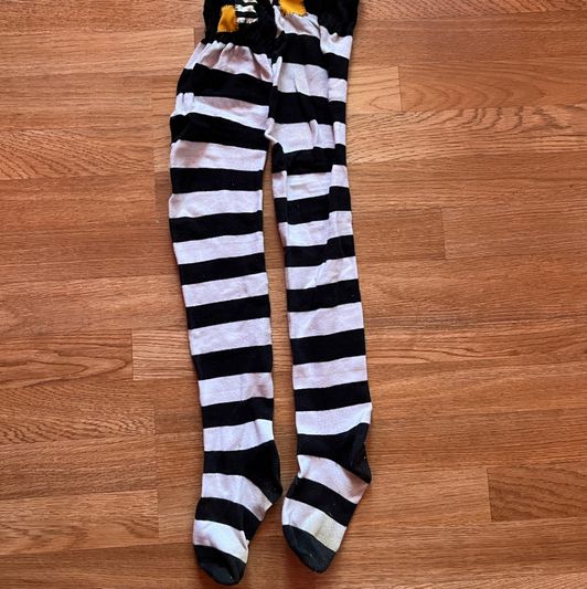 Thigh high striped socks