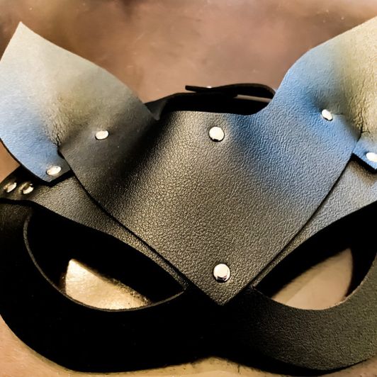 Leather Kitty Mask