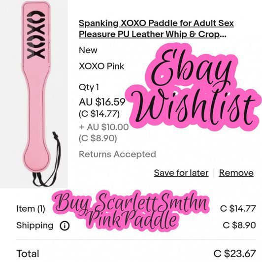 Gift me pink spanking paddle