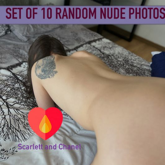 Set of 10 random nude photos