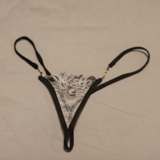 My used Lace transparent mikro thong