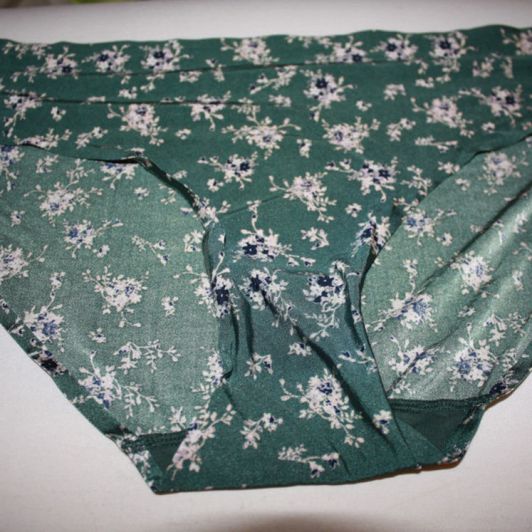 Silky Used Floral Pattern Panties