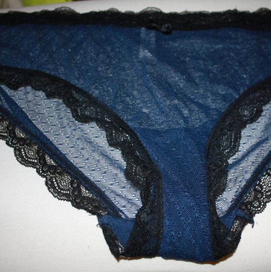 Blue and Black Lace Panties