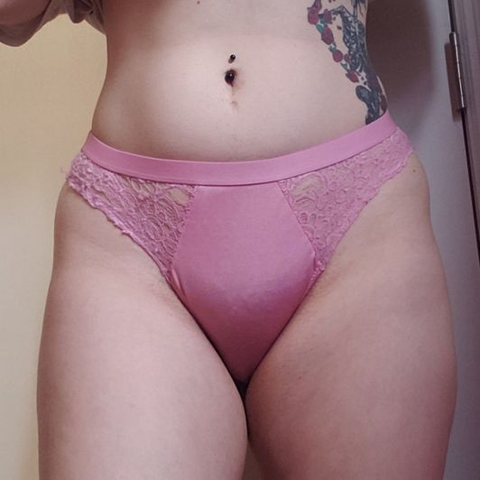 USED Pink Lace Panty