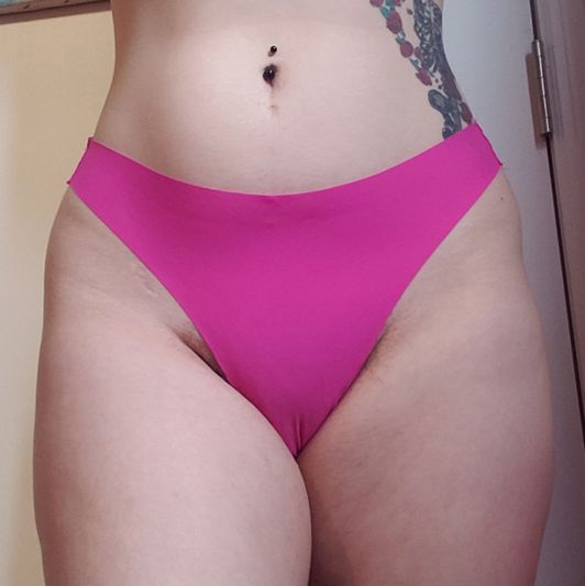 USED Hot Pink Lacey Thong