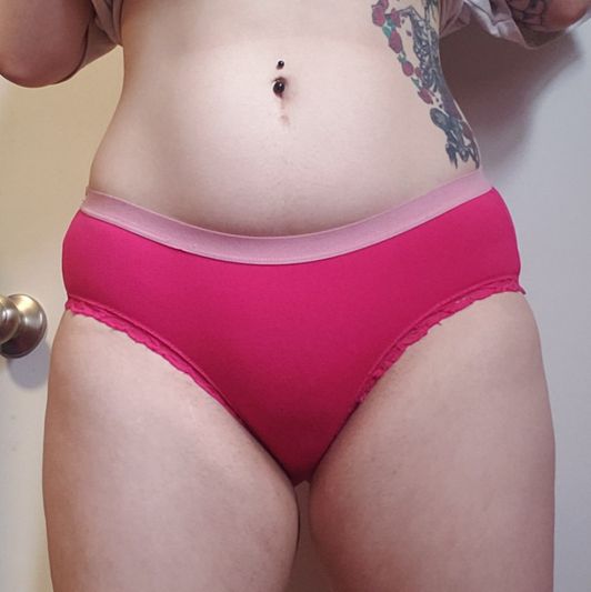 USED Pink Lacey Panty