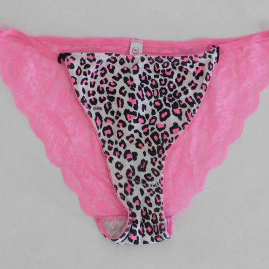 Hot Pink Lace Leopard Panties