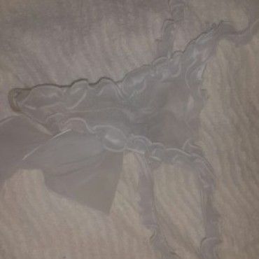 My white used squirted panties