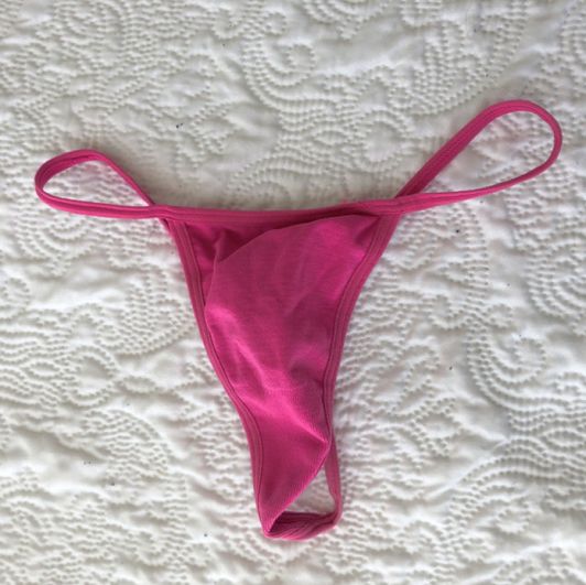Tiny Pink G String from my Stripper Days