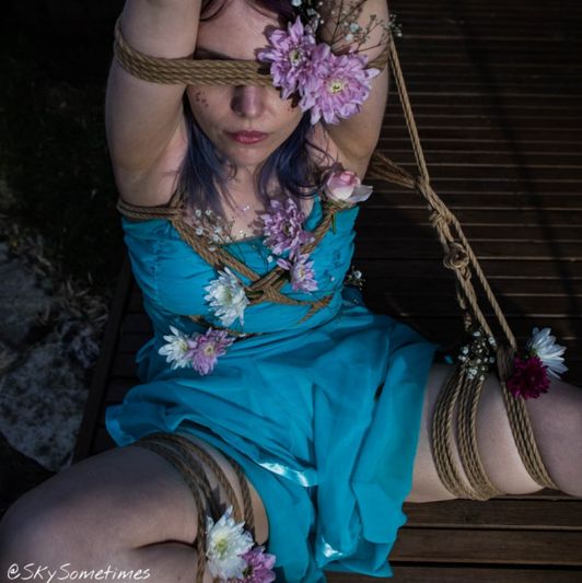 Tied Up in Rope Outside 15 pics