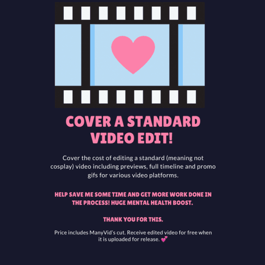 Cover the cost of a Full Video Edit