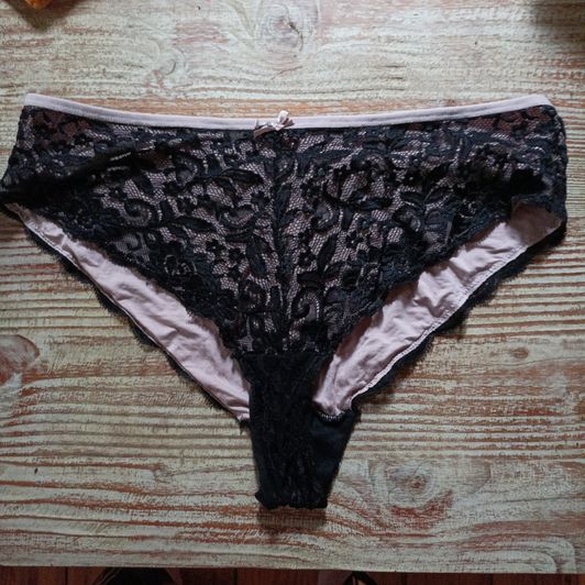 Pink Cotton and Black Lace Fullbacks