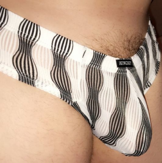 Zebra striped thong