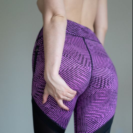 Worn Purple Yoga Pants