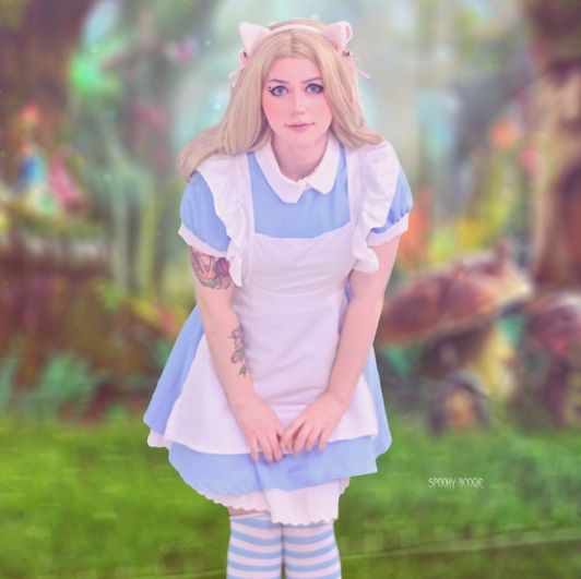 Cat girl Alice from Alice in Wonderland