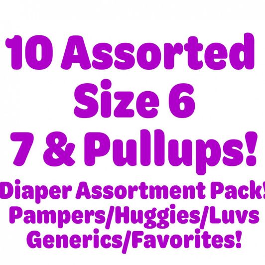10 Assorted Large BB Diapers! DiaperLifestyleBox