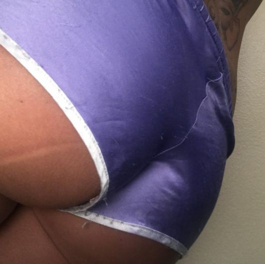 Silky purple shorts
