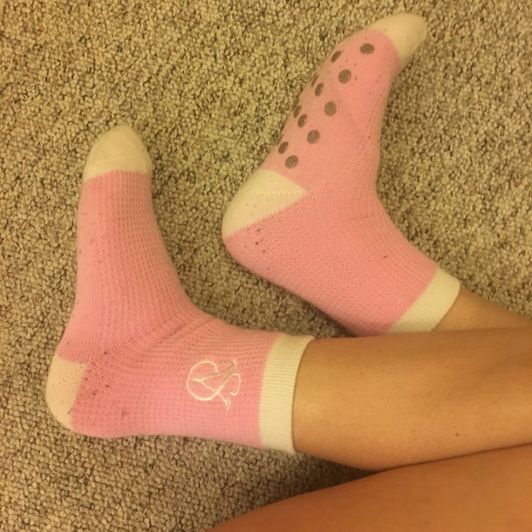 Worn Pink VS Crew Socks