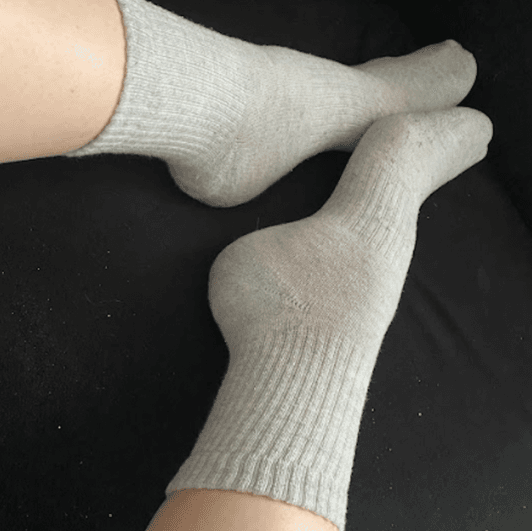 Ribbed Grey Socks