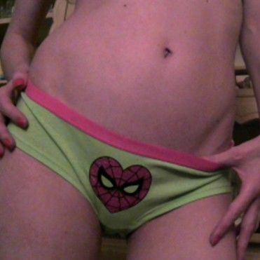 Soft green cotton Spiderman panties