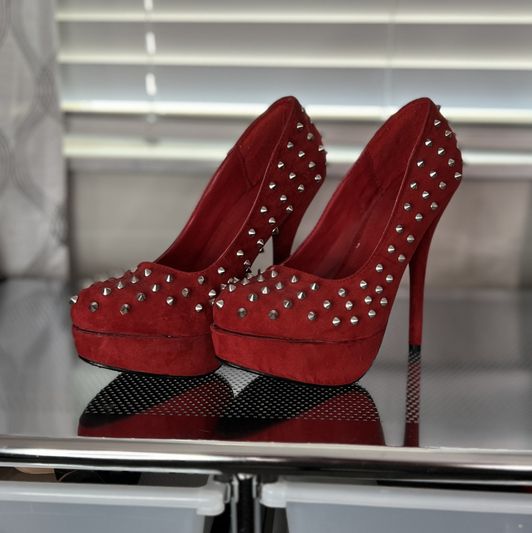 Red Studded Heels