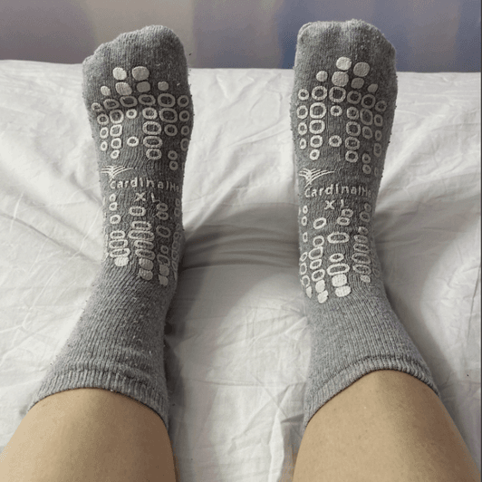Textured Grey Medical Socks