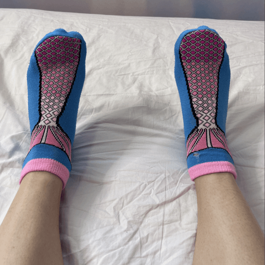 Thin Mermaid Blue Socks