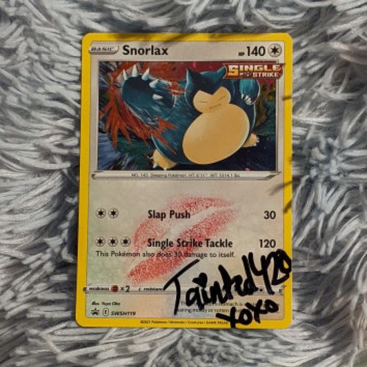 Signed an kissed pokemon card