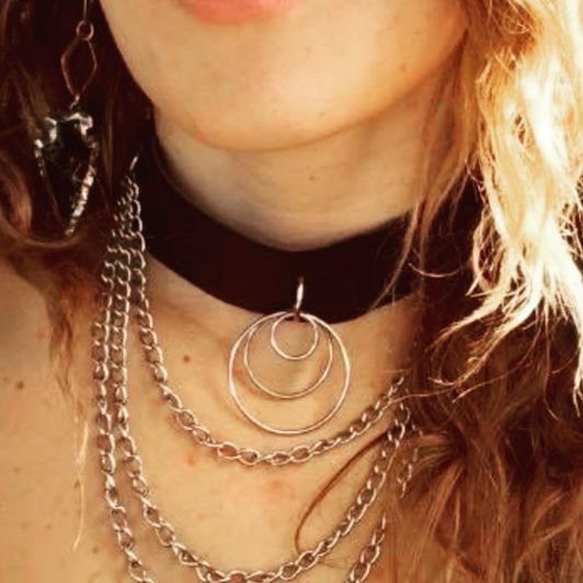 Leather CHOKER made by ME :D