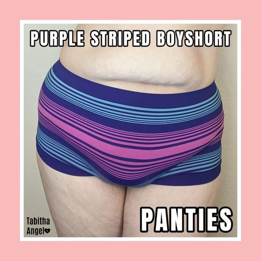 Panties Purple Striped Boyshort