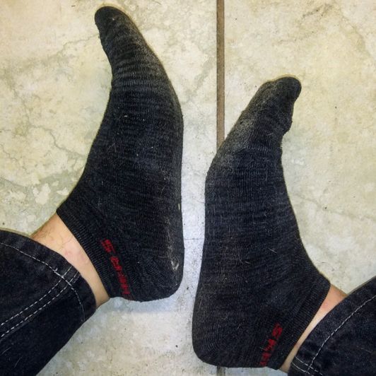 Well Worn Black Athletic Ankle Socks