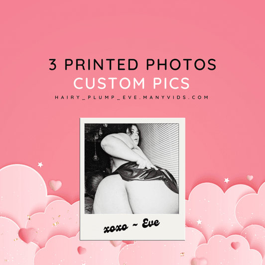 3 Black and White Custom Printed Photos