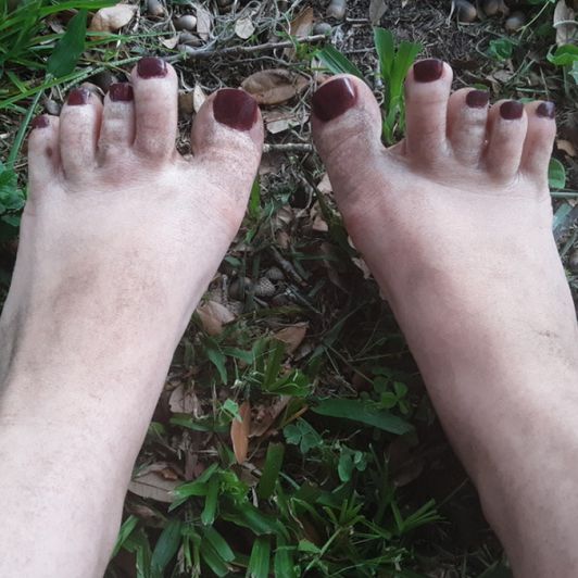 Filthy Pedicured Feet